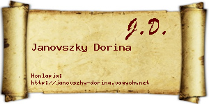 Janovszky Dorina névjegykártya