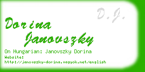 dorina janovszky business card